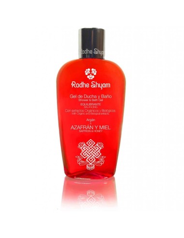 GEL DE DUCHA Y BAÑO AZAFRAN Y MIEL - RADHE SHYAM - 250 ML