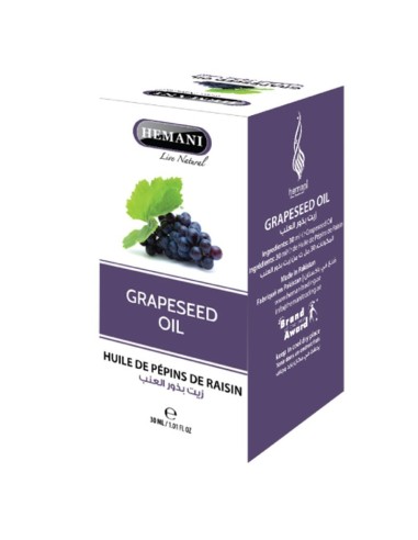 Óleo de sementes de uva natural Hemani - 30 ml