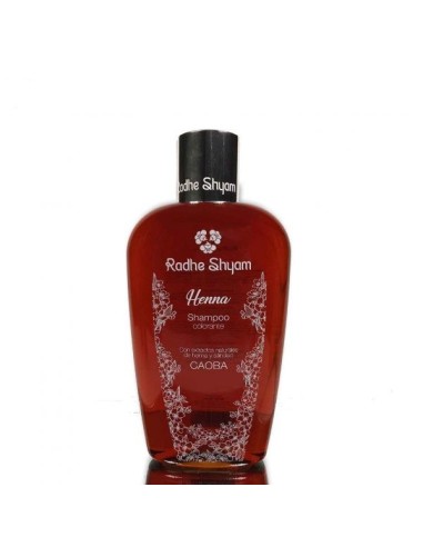 CHAMPU HENNA COLOR CAOBA - SHAMPOO COLORANTE RADHE SHYAM - 250 ML
