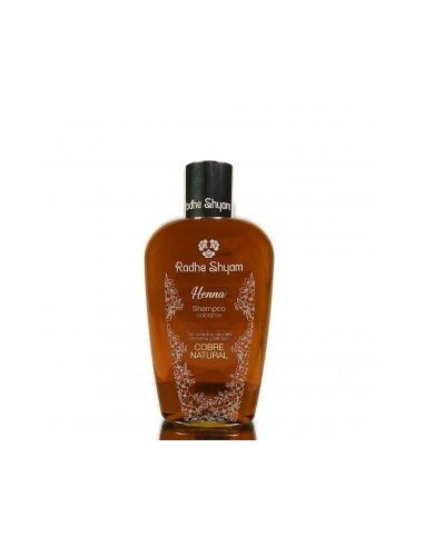 CHAMPU HENNA COLOR COBRE NATURAL - SHAMPOO COLORANTE RADHE SHYAM - 250 ML