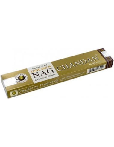INCIENSO GOLDEN - NAG CHANDAN - VARITAS DE INCIENSO - 15GR