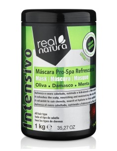 MÁSCARA PRO-SPA REFRESCANTE - TODOS OS TIPOS DE CABELO - REAL NATURA - 1 KG