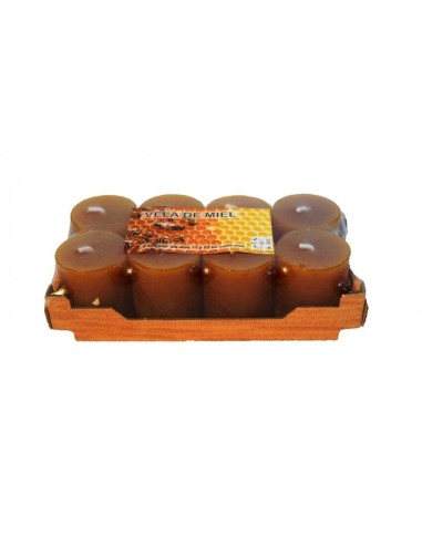 VELAS DE MEL - CONJUNTO DE 8 VELAS - 100% NATURAL