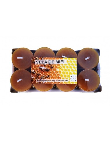 VELAS DE MEL - CONJUNTO DE 8 VELAS - 100% NATURAL