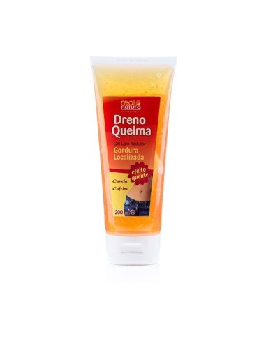 LIPO GEL REDUCTOR DRENOQUEIMA CANELA - REAL NATURA - 200 ML