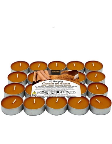 VELAS AROMÁTICAS DE CANELA - PACOTE 20 VELAS LUMINOSAS