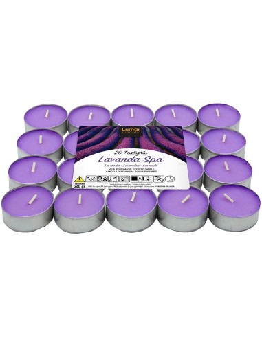 VELAS AROMÁTICAS DE LAVANDA - PACK 20 VELAS - VELAS LUMAR