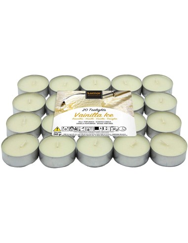 VELAS AROMÁTICAS DE VAINILLA - PACK 20 VELAS - VELAS LUMAR