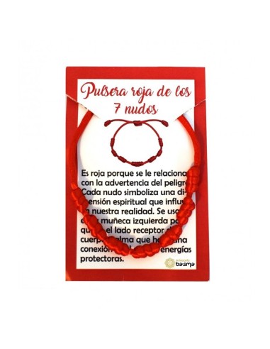 PULSEIRA VERMELHA DOS 7 NÓS - LINHA VERMELHA DA CABALA