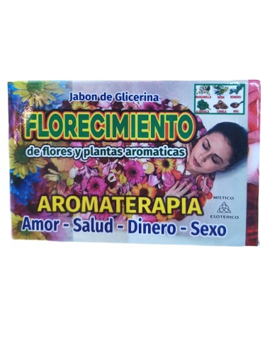 JABÓN ESOTÉRICO FLORESCÊNCIA - FLORES E PLANTAS AROMÁTICAS - AROMATERAPIA - 100GR