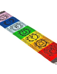 ALFOMBRA DE LOS 7 CHAKRAS - ADORNO DE PARED TEJIDO SIETE CHAKRA - 60x10 CM 2