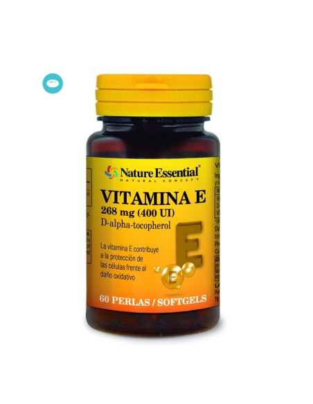 VITAMINA E - 400 OU I - (D-ALFA-TOCOREFOL) - NATURE ESSENTIAL - 268 MG - 60 PÉROLAS