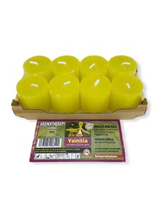 VELAS DE BAUNILHA - CALMANTE E ESTIMULANTE - CONJUNTO DE 8 VELAS - VELAS ESOTÉRICAS - 100% NATURAL