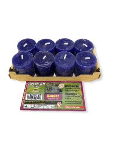 VELAS DE ALECRIM - RELAXANTES - CONJUNTO DE 8 VELAS - VELAS ESOTÉRICAS - 100% NATURAL