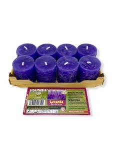 VELAS DE LAVANDA - EQUILIBRADOR - CONJUNTO DE 8 VELAS - VELAS ESOTÉRICAS - 100% NATURAL