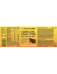 CABELLO, UÑAS Y PIEL - NATURE ESSENTIAL - 540 MG - 30 PERLAS 2