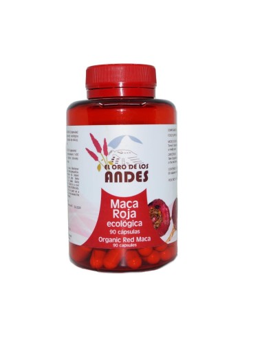 MACA VERMELHA ORGÂNICA - EL ORO DE LOS ANDES - 700 MG - 90 CÁPSULAS