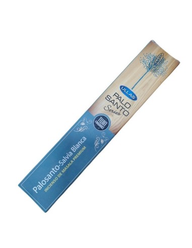 INCIENSO PALO SANTO Y SALVIA BLANCA - VARITAS DE INCIENSO - ULLAS - 15GR