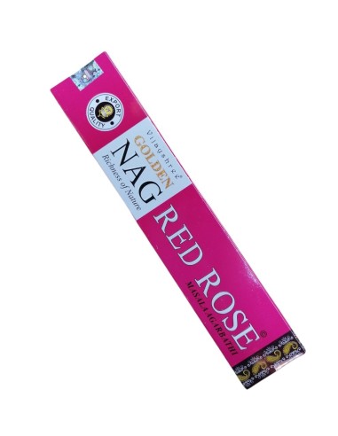 INCIENSO NAG ROSA ROJA - VARITAS DE INCIENSO NAG RED ROSE - GOLDEN - 15GR