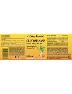 GLUCOMANANO - NATURE ESSENTIAL - 500 MG - 50 CÁPSULAS 2