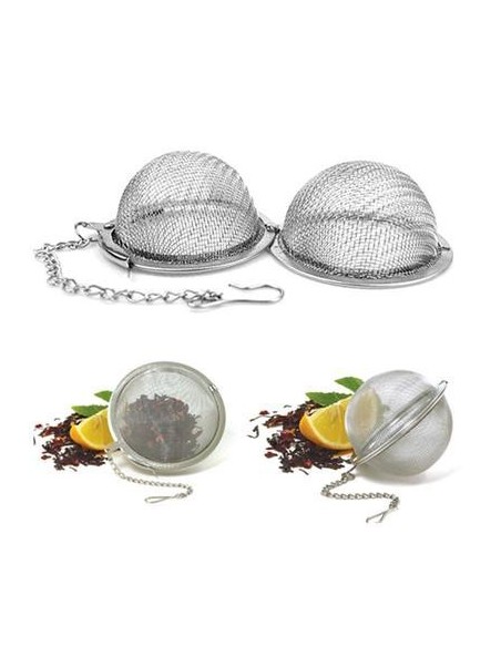 FILTRO ACERO INOXIDABLE PARA INFUSIONES SIN MANGO - FILTRO TÉ BOLA MALLA