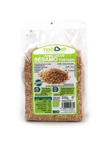 SESAMO TOSTADO BIO - TOOBIO - 250 GR