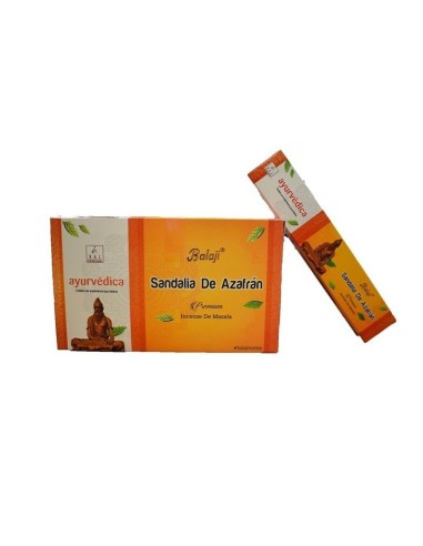 INCIENSO SÁNDALO DE AZAFRÁN - BALAJI - 15GR