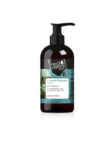 CHAMPÚ CARACOLES DEFINIDOS LIBERADOS - PAPAYA Y LINO - REAL NATURA - 500 ML
