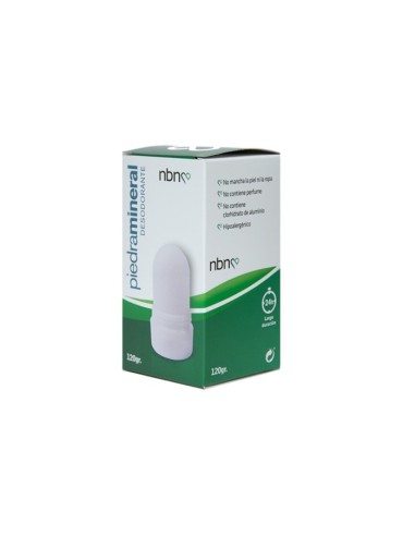 DESODORANTE NATURAL DE ALUMÍNIO MINERAL - NBN - PEDRA NATURAL - EFICAZ E DURÁVEL 24 HORAS - 120 GRAMAS