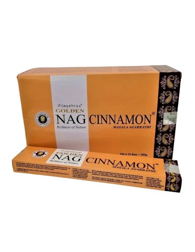 INCIENSO CANELA - NAG GOLDEN - VARITAS DE INCIENSO - 15GR