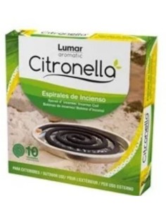 ESTUCHE 10 ESPIRAL INCIENSO CITRONELA CON SOPORTE - ESPIRALES DE INCIENSO CITRONELA
