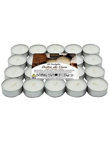VELAS AROMÁTICAS DE COCO - PACK 20 VELAS - VELAS LUMAR