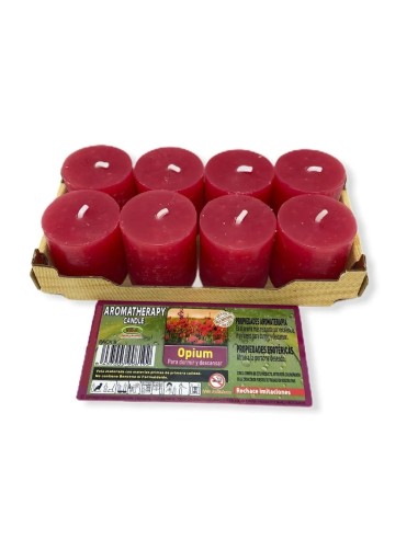 VELAS DE ÓPIO - PARA DORMIR E DESCANSAR - CONJUNTO DE 8 VELAS - VELAS ESOTÉRICAS - 100% NATURAL