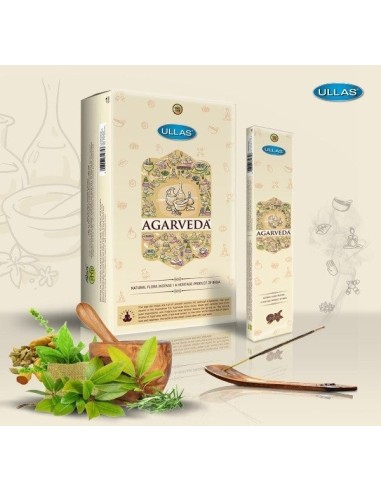 INCENSO AGARVEDA - VARAS DE INCENSO - ULLAS - 15 GRAMAS