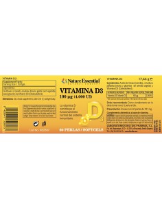 VITAMINA D3 - OBIRE - 100 MG - 4000 UI - 100 PÉROLAS 2