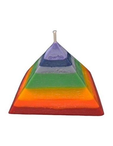 VELA PIRÂMIDE 7 CHAKRAS - VELAS ESOTÉRICAS - 100% NATURAL FEITA À MÃO