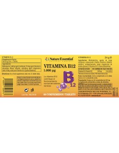 VITAMINA B12 - NATURE ESSENTIAL - 1000 MCG - 60 COMPRIMIDOS 2