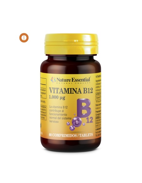 VITAMINA B12 - NATURE ESSENTIAL - 1000 MCG - 60 COMPRIMIDOS
