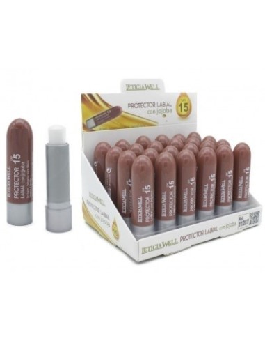 PROTETOR LABIAL COM ÓLEO DE JOJOBA FPS 15 - BÁLSAMO LABIAL HIDRATANTE - LETICIA WELL