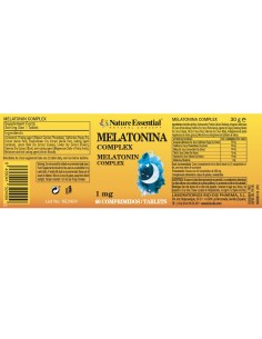 MELATONINA COMPLEX - NATURE ESSENTIAL - 1 MG - 60 COMPRIMIDOS 2