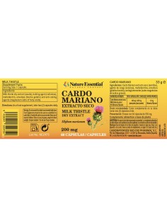 CARDO MARIANO EXTRACTO SECO - NATURE ESSENTIAL - 200 MG - 50 CÁPSULAS 2