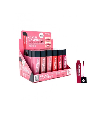VOLUMINIZADOR LIP COM ÁCIDO HIALURÔNICO B6 - GLOSS MAXIMIZER 24H - DDONNA