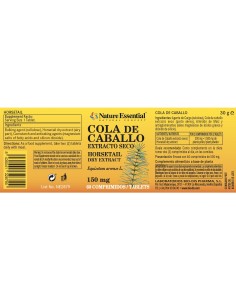 COLA DE CABALLO - NATURE ESSENTIAL - 150 MG - 60 COMPRIMIDOS 2