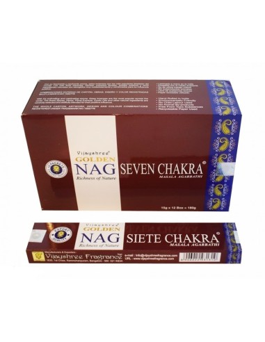 INCENSO SETE CHAKRA - GOLOKA - 15 GRAMAS