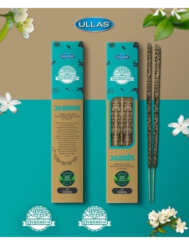 INCIENSO JASMÍN ORGÁNICO 100% NATURAL - VARITAS DE INCIENSO - ULLAS - 25GR