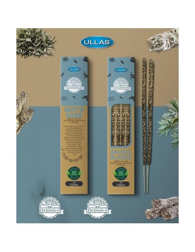 INCENSO DE SÁLVIA BRANCA ORGÂNICO 100% NATURAL-...