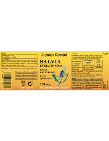 SALVIA - NATURE ESSENTIAL - 150 MG - 60...