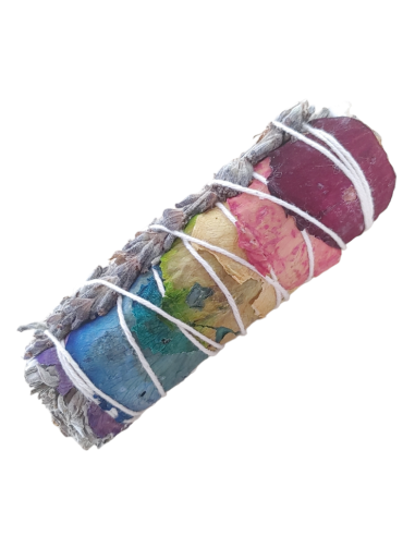 PACOTE DE SÁBIA COM PÉTALAS DE CHAKRAS - USO...
