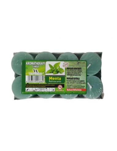 VELAS DE MENTA - REFRESCANTE - SET DE 8 VELAS -...
