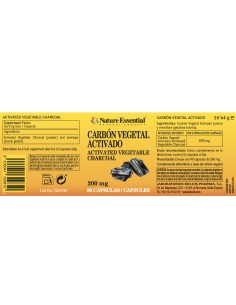 CARBÓN VEGETAL ACTIVADO - NATURE ESSENTIAL - 200 MG - 90... 2
